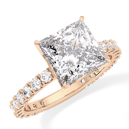 Princess Pave Lab Grown Diamond Engagement Ring