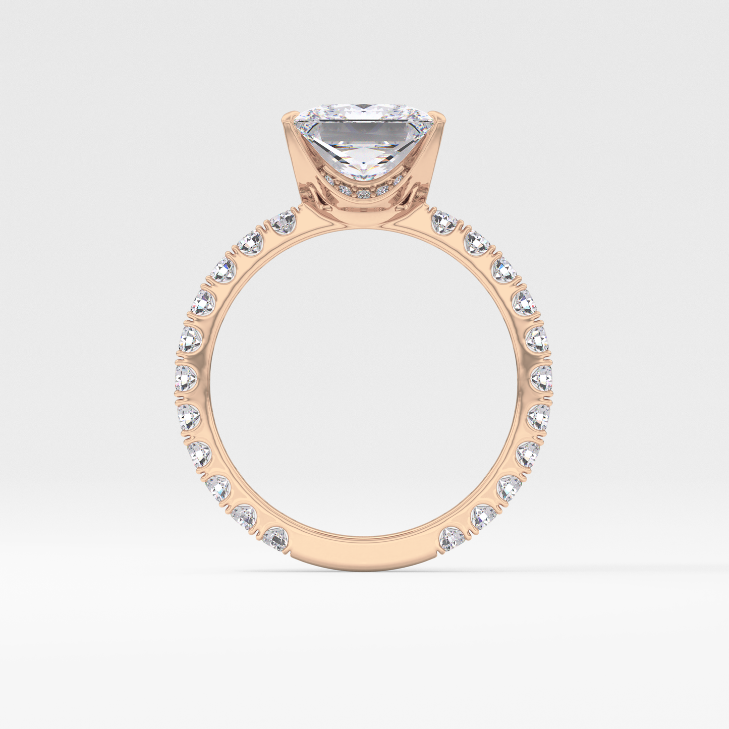 Princess Pave Lab Grown Diamond Engagement Ring