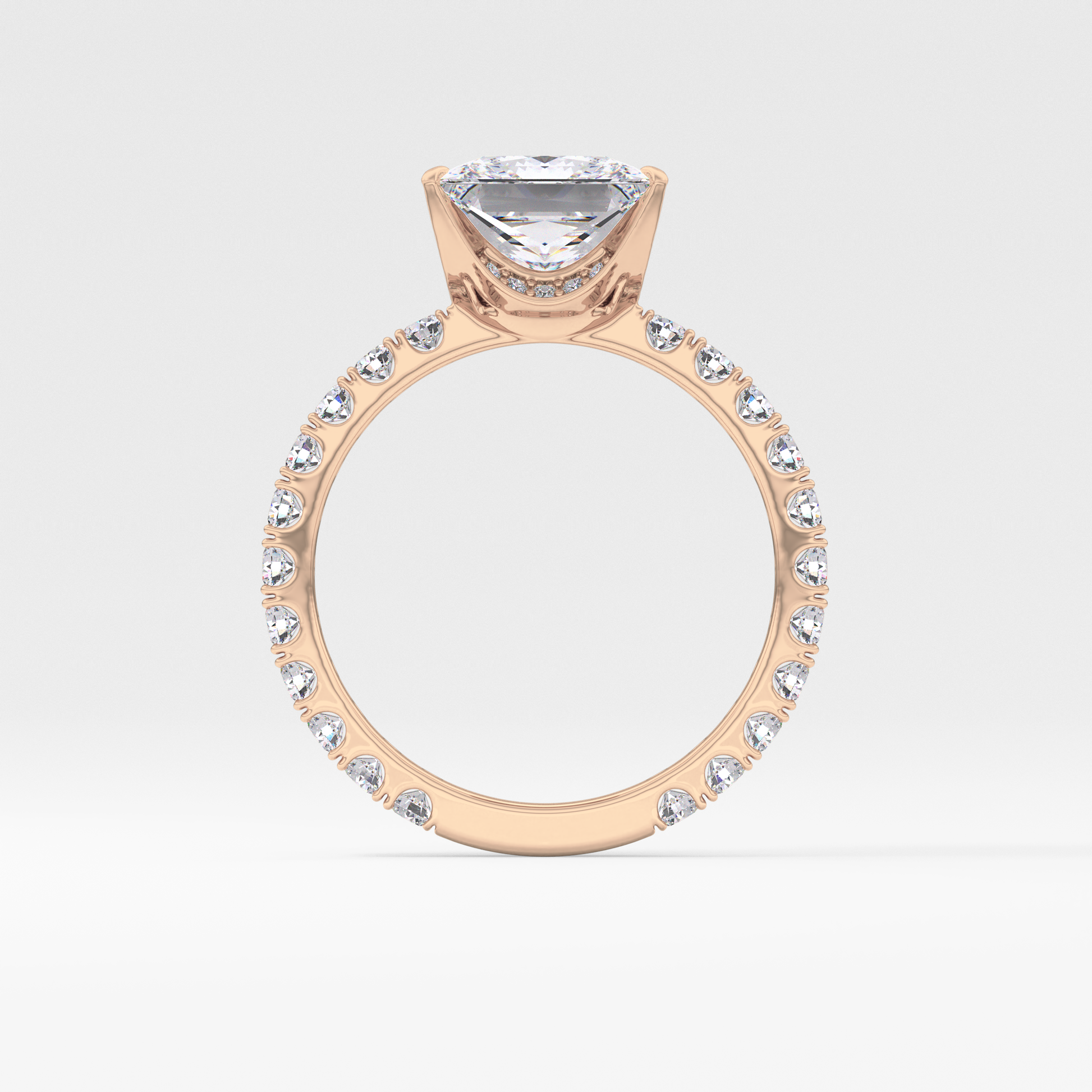 Princess Pave Lab Grown Diamond Engagement Ring