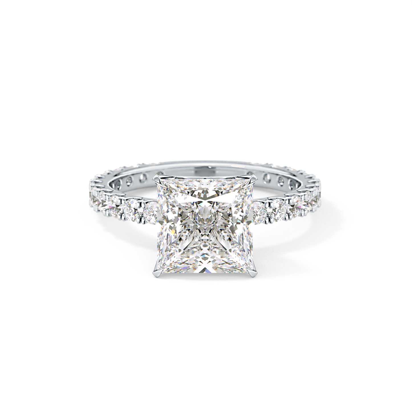 Princess Pave Lab Grown Diamond Engagement Ring