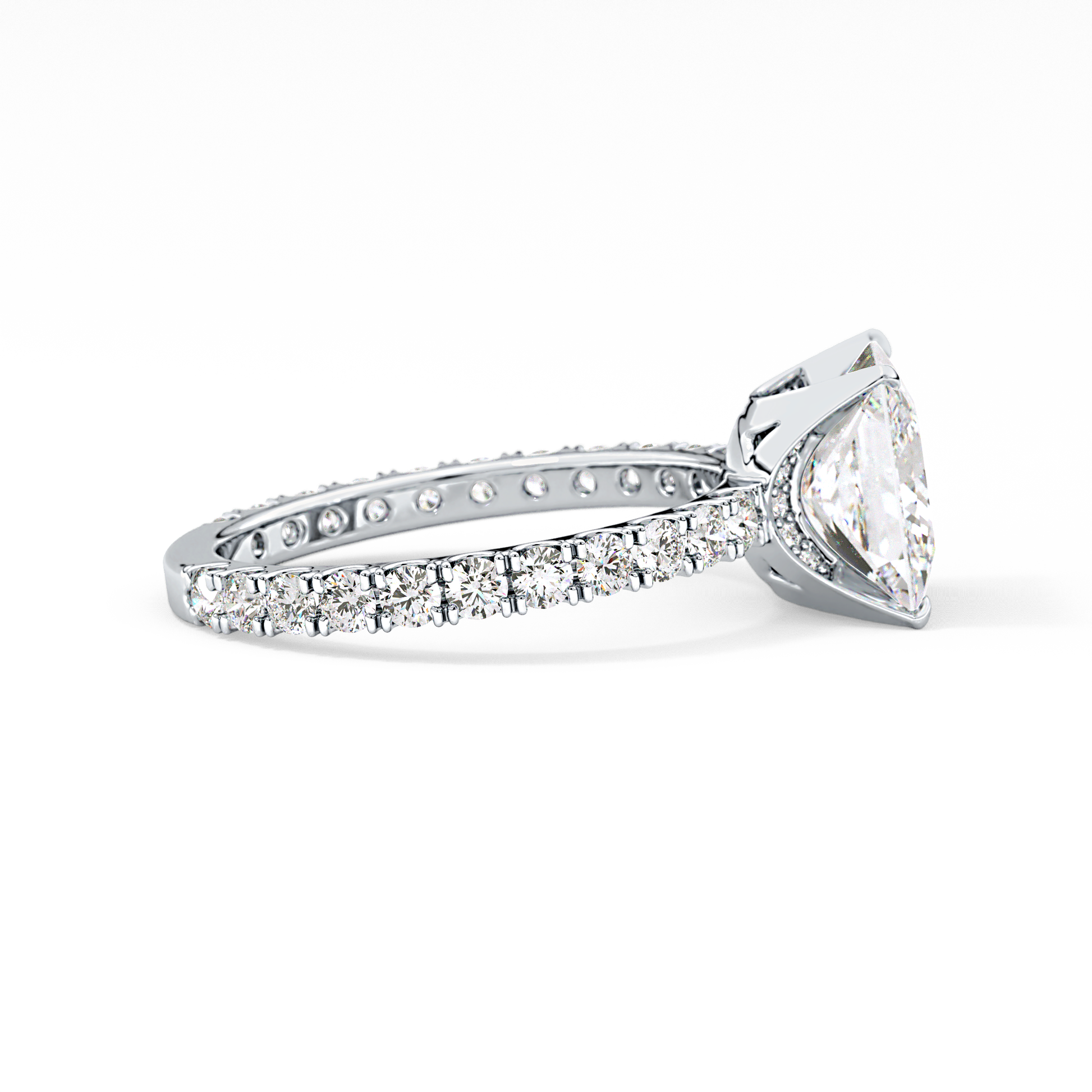 Princess Pave Lab Grown Diamond Engagement Ring