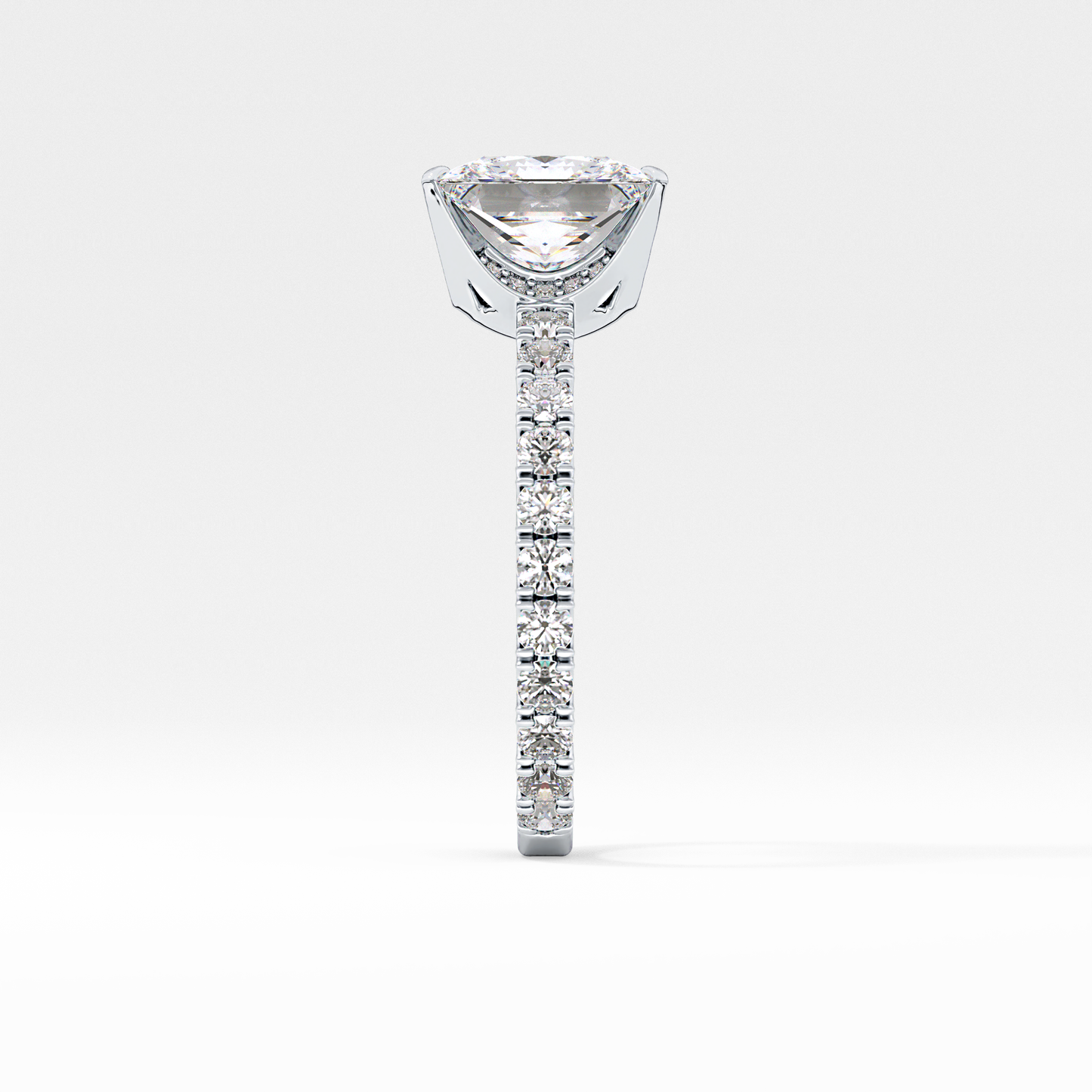 Princess Pave Lab Grown Diamond Engagement Ring