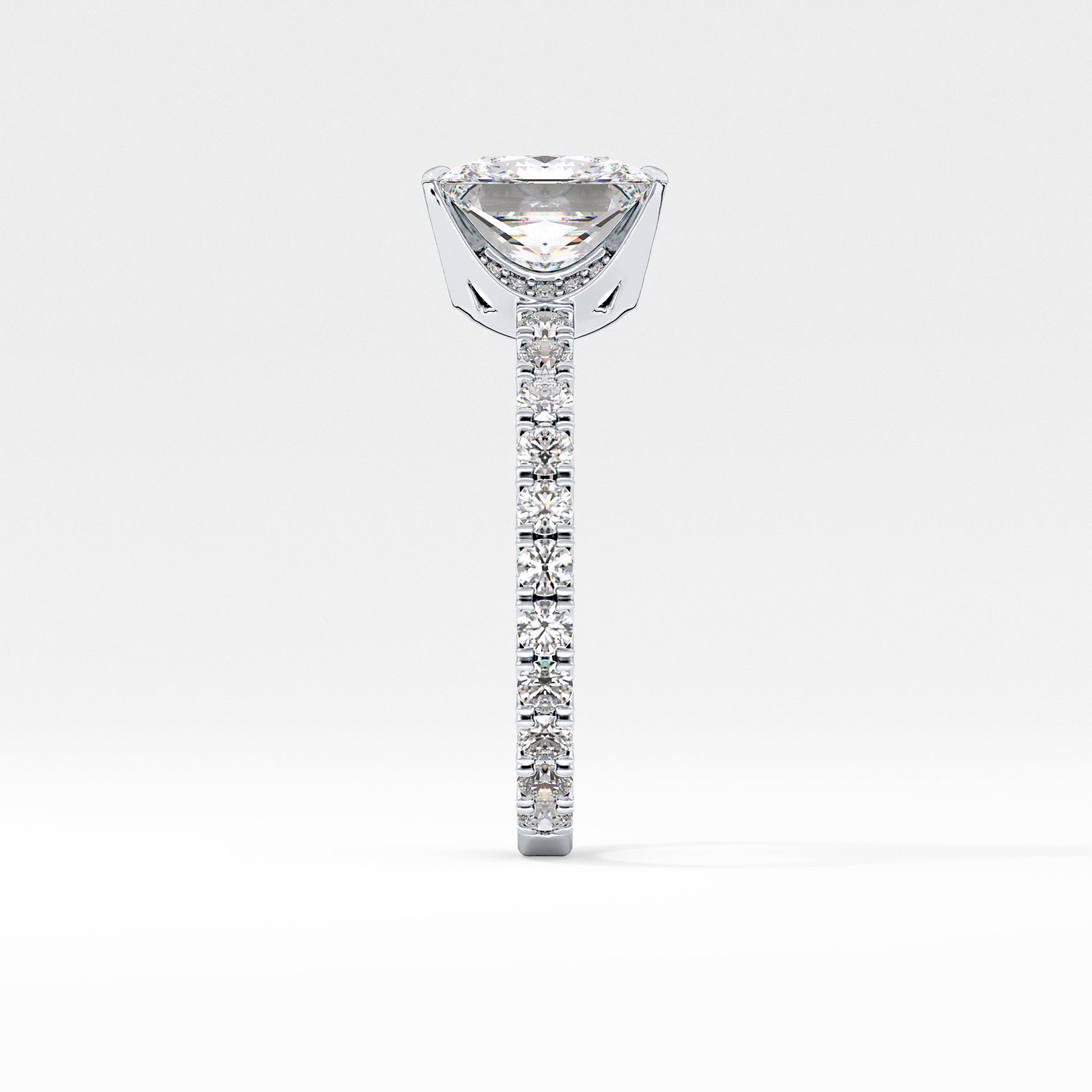 Princess Pave Lab Grown Diamond Engagement Ring