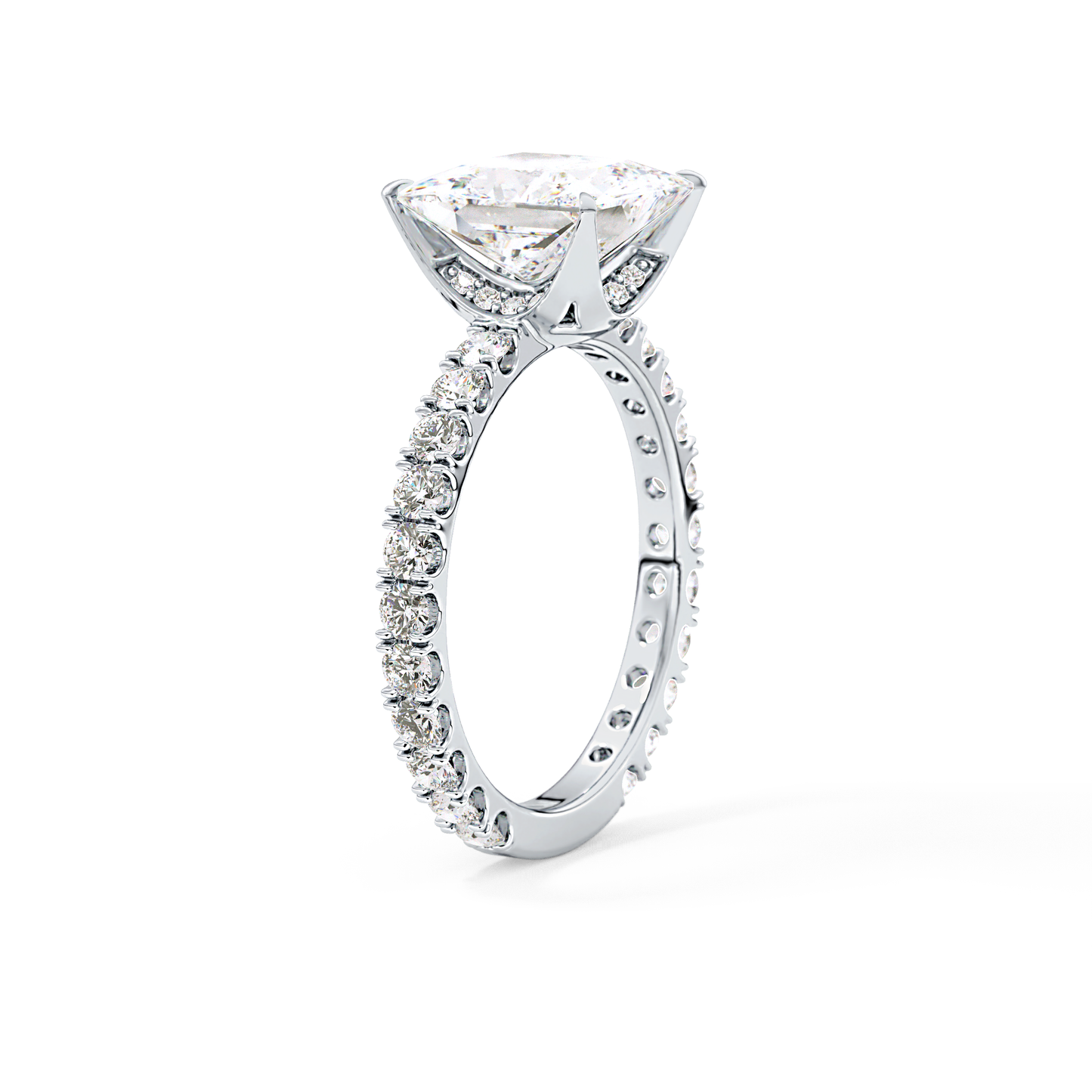 Princess Pave Lab Grown Diamond Engagement Ring