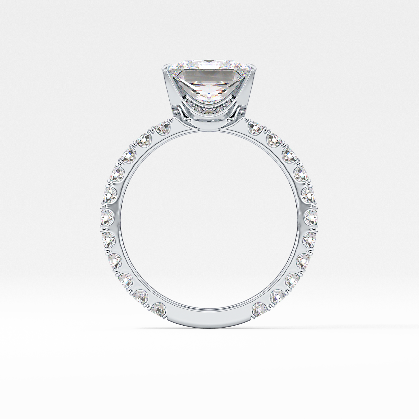 Princess Pave Lab Grown Diamond Engagement Ring