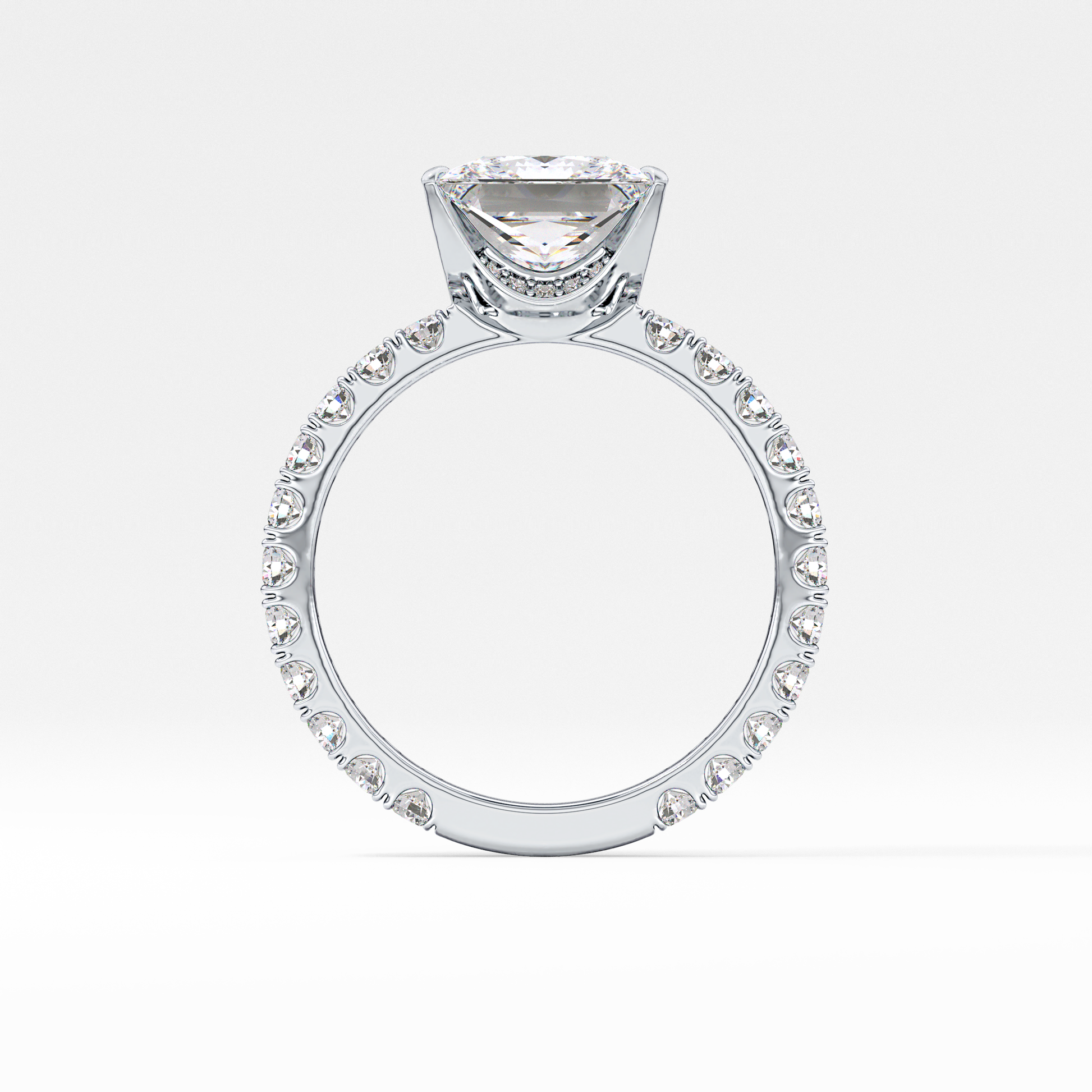 Princess Pave Lab Grown Diamond Engagement Ring