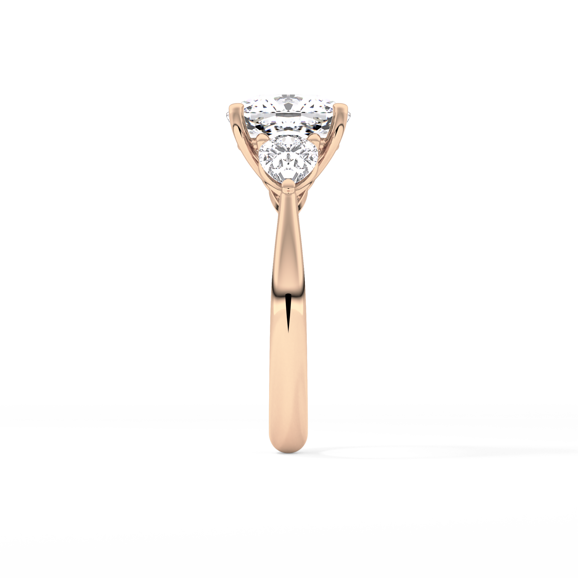 Cushion Three Stone Lab Grown Diamond Engagement Ring
