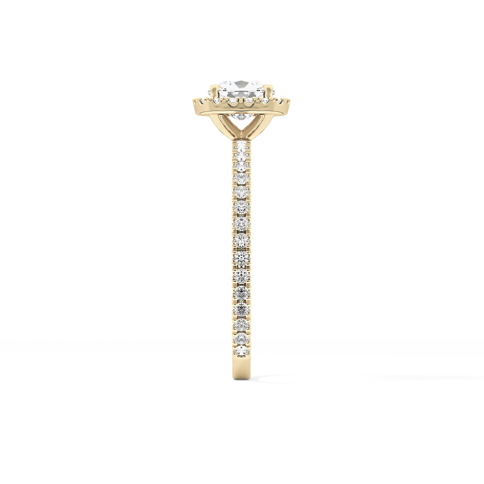Cushion Halo & Pave Lab Grown Diamond Engagement Ring