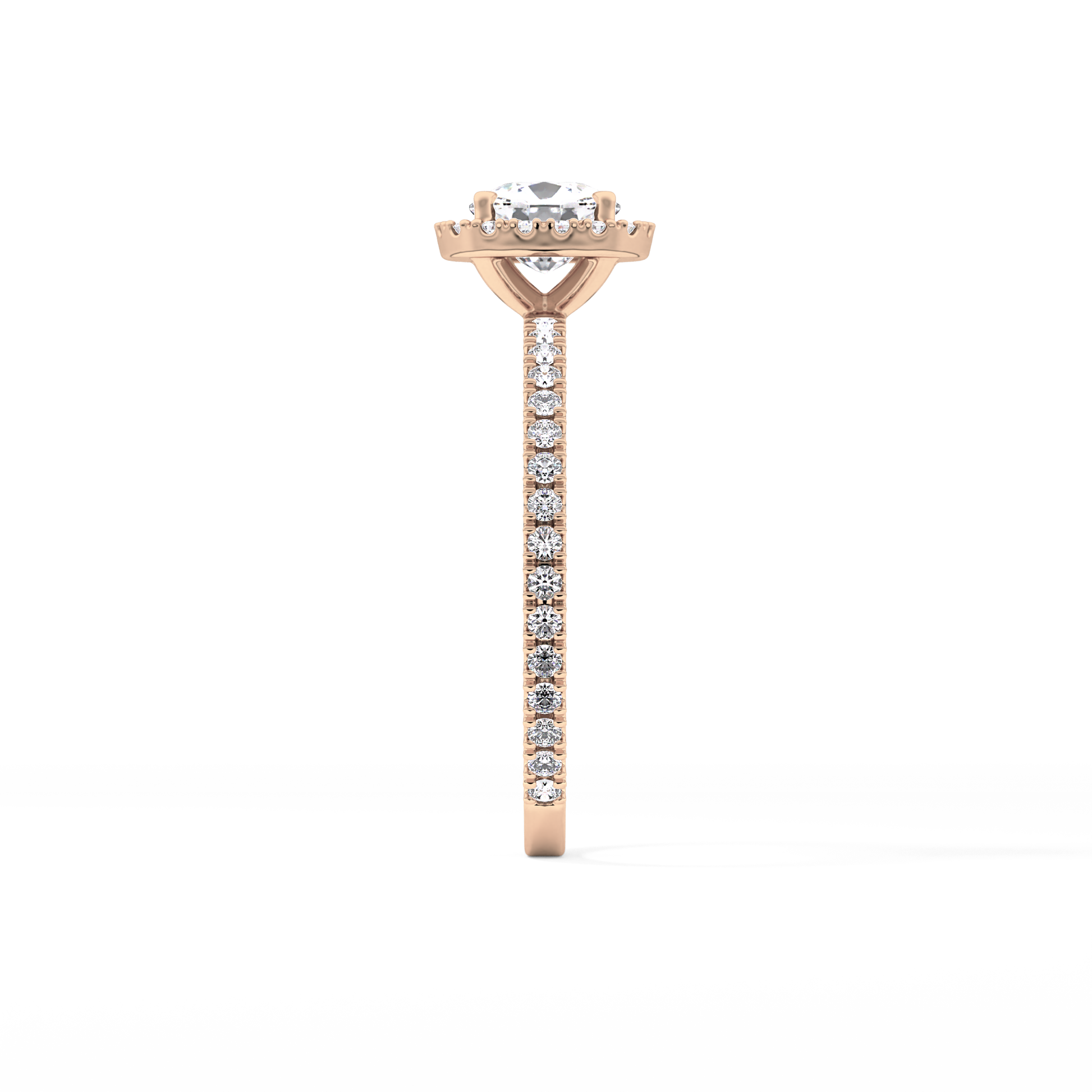 Cushion Halo & Pave Lab Grown Diamond Engagement Ring