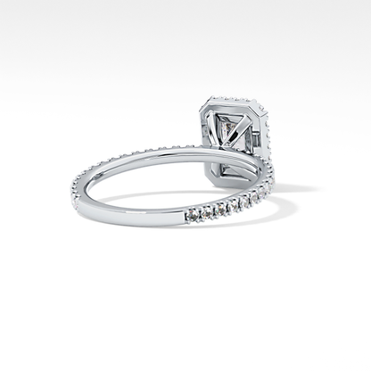 Radiant Halo &  Pave Lab Grown Diamond Engagement Ring