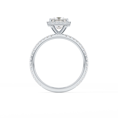 Princess Halo & Pave Lab Grown Diamond Engagement Ring