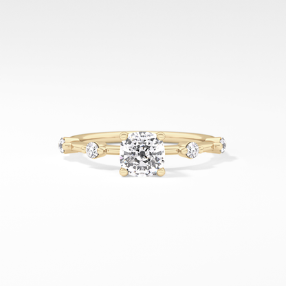 Cushion Dainty Lab Grown Diamond Engagement Ring