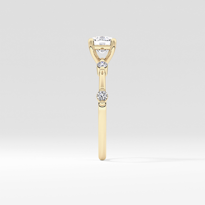 Cushion Dainty Lab Grown Diamond Engagement Ring