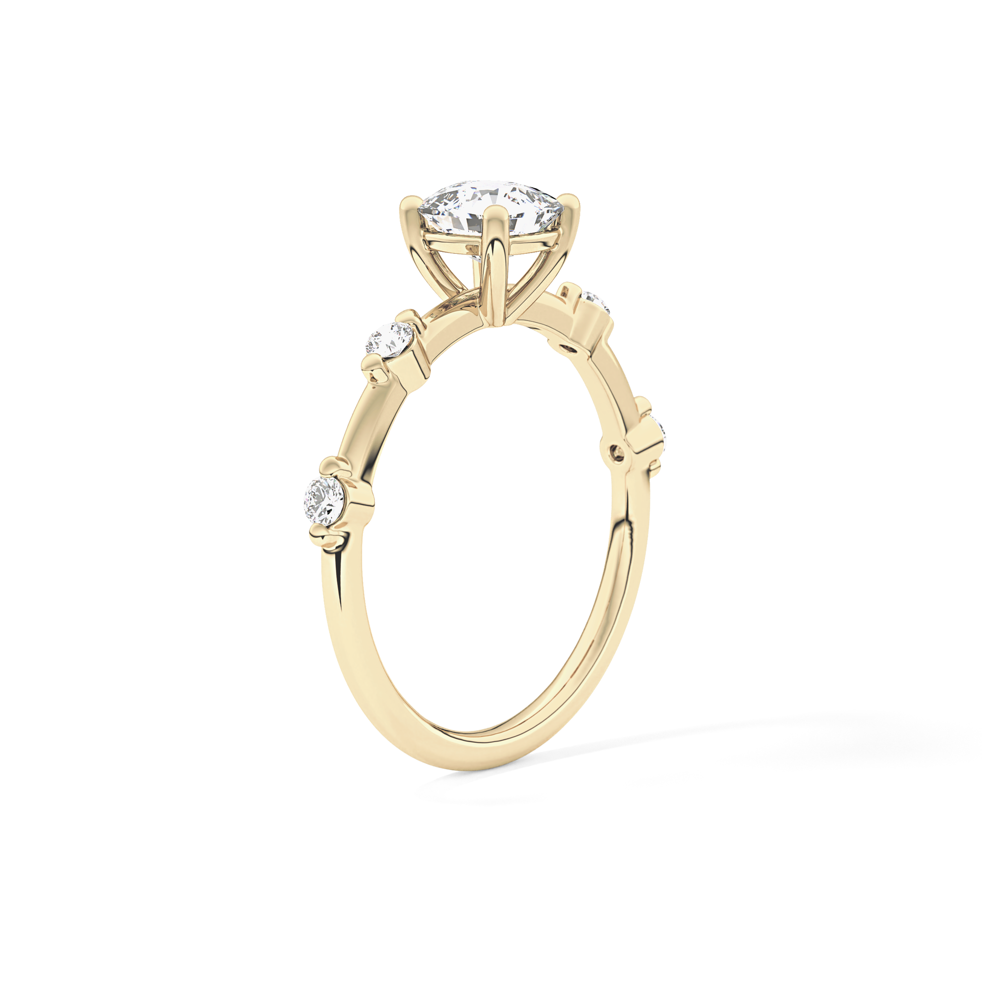 Cushion Dainty Lab Grown Diamond Engagement Ring