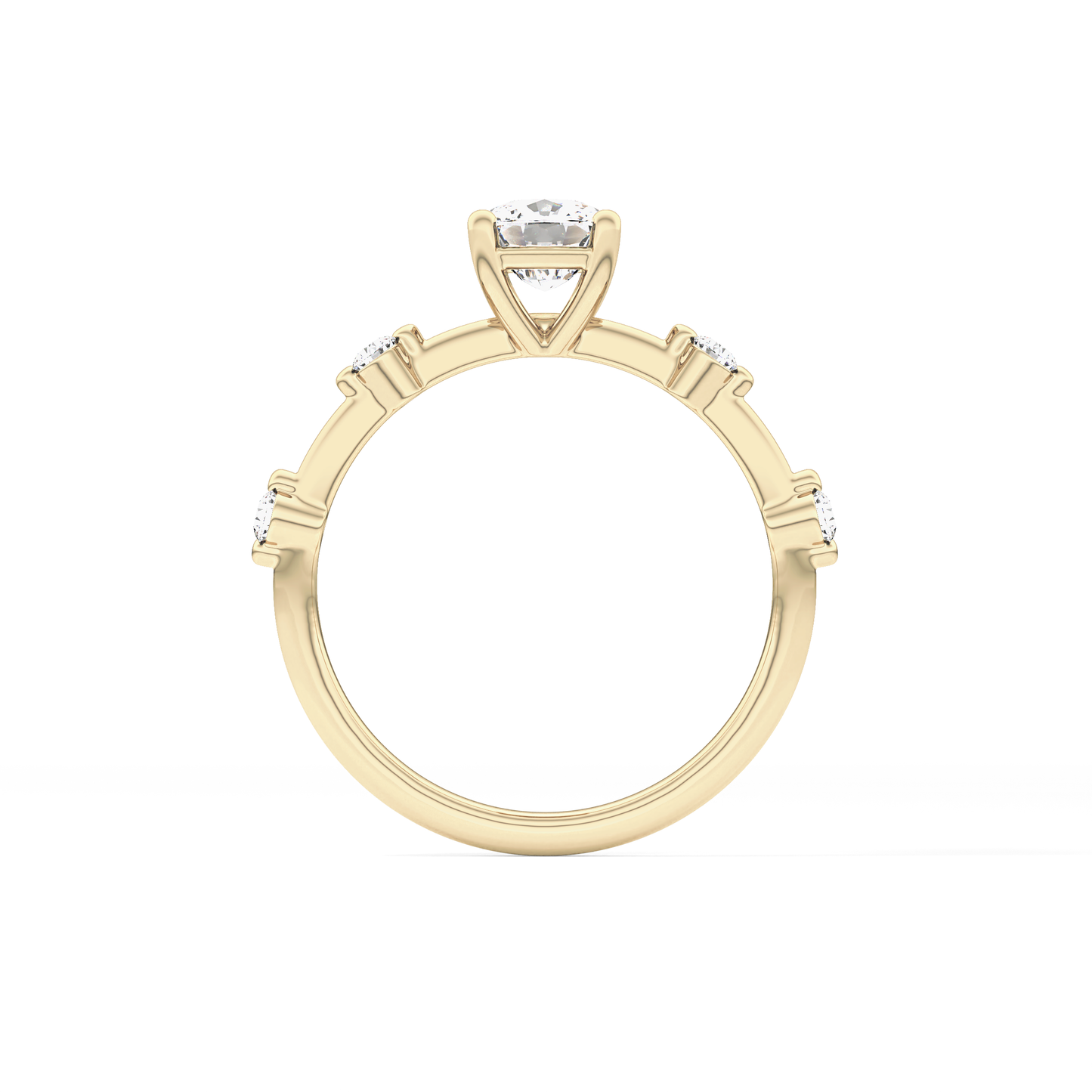Cushion Dainty Lab Grown Diamond Engagement Ring