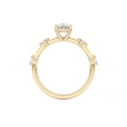 Cushion Dainty Lab Grown Diamond Engagement Ring