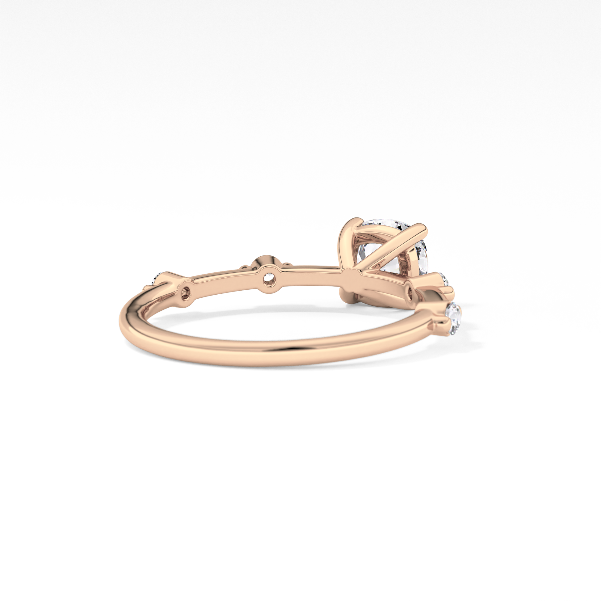 Cushion Dainty Lab Grown Diamond Engagement Ring