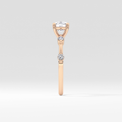 Cushion Dainty Lab Grown Diamond Engagement Ring