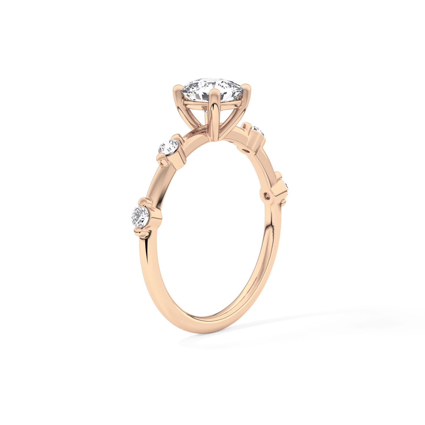 Cushion Dainty Lab Grown Diamond Engagement Ring