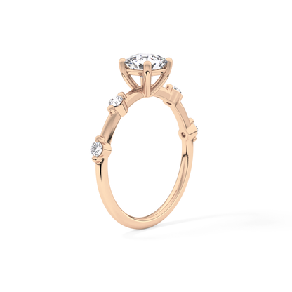 Cushion Dainty Lab Grown Diamond Engagement Ring