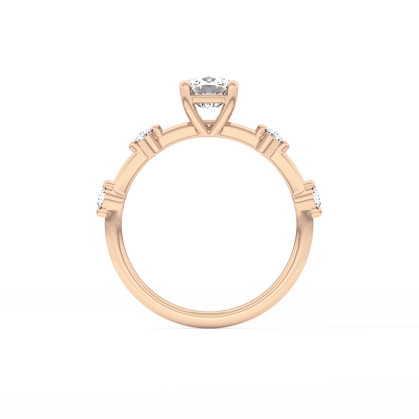 Cushion Dainty Lab Grown Diamond Engagement Ring