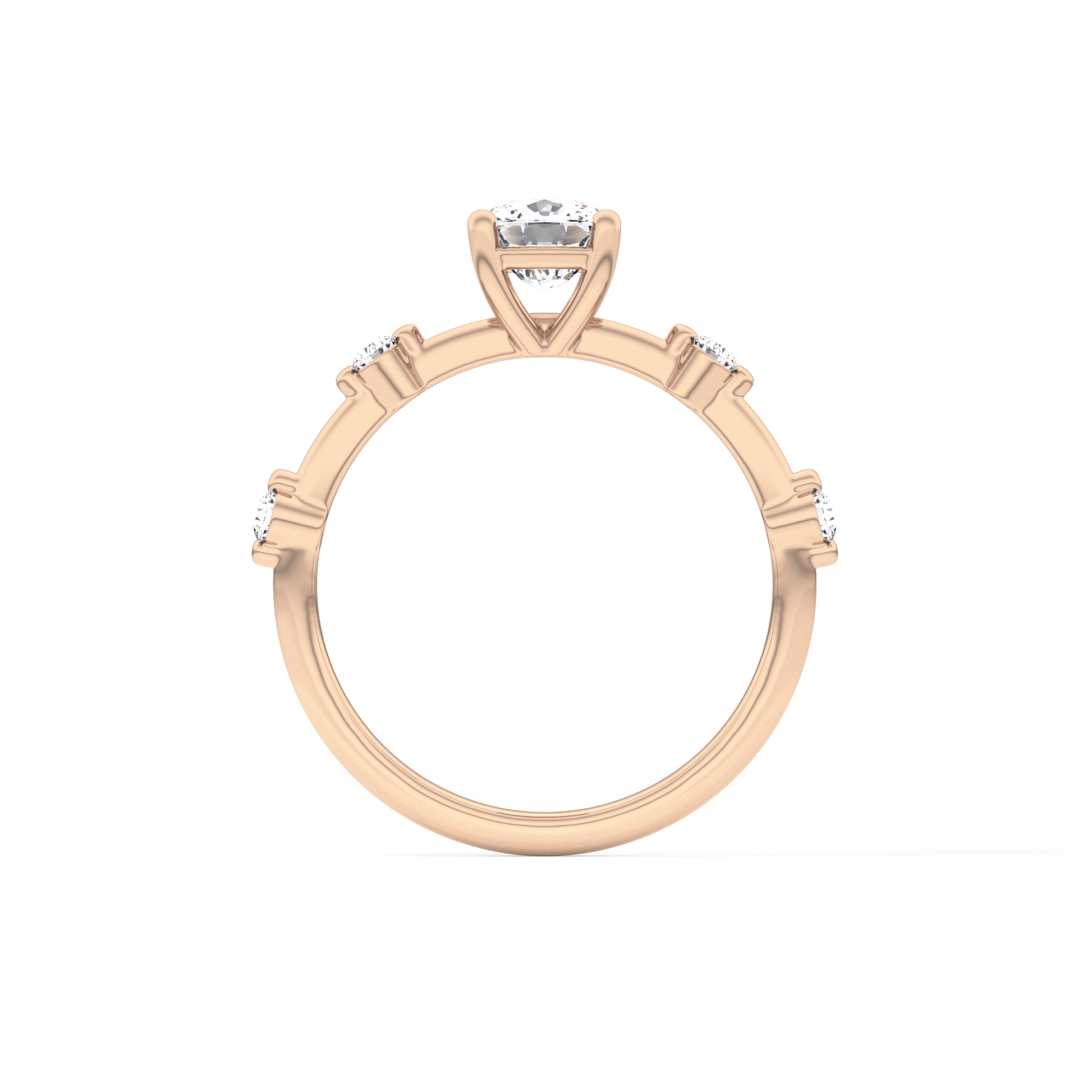 Cushion Dainty Lab Grown Diamond Engagement Ring