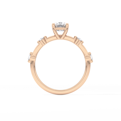 Cushion Dainty Lab Grown Diamond Engagement Ring