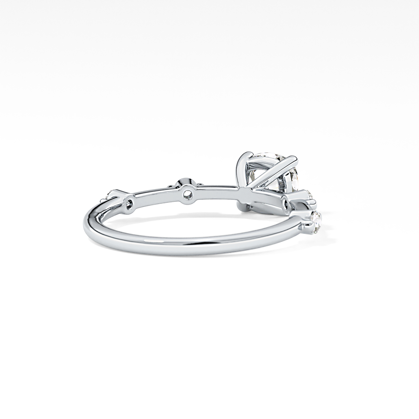 Cushion Dainty Lab Grown Diamond Engagement Ring