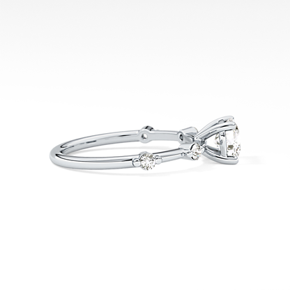 Cushion Dainty Lab Grown Diamond Engagement Ring