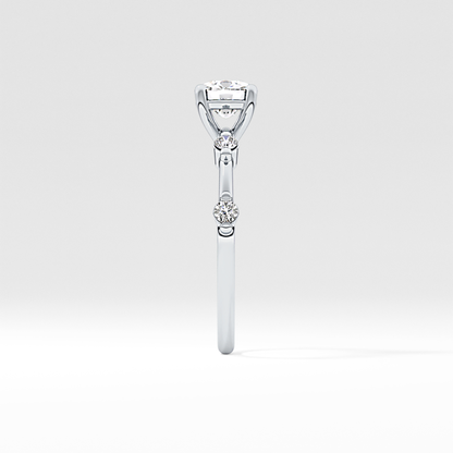 Cushion Dainty Lab Grown Diamond Engagement Ring