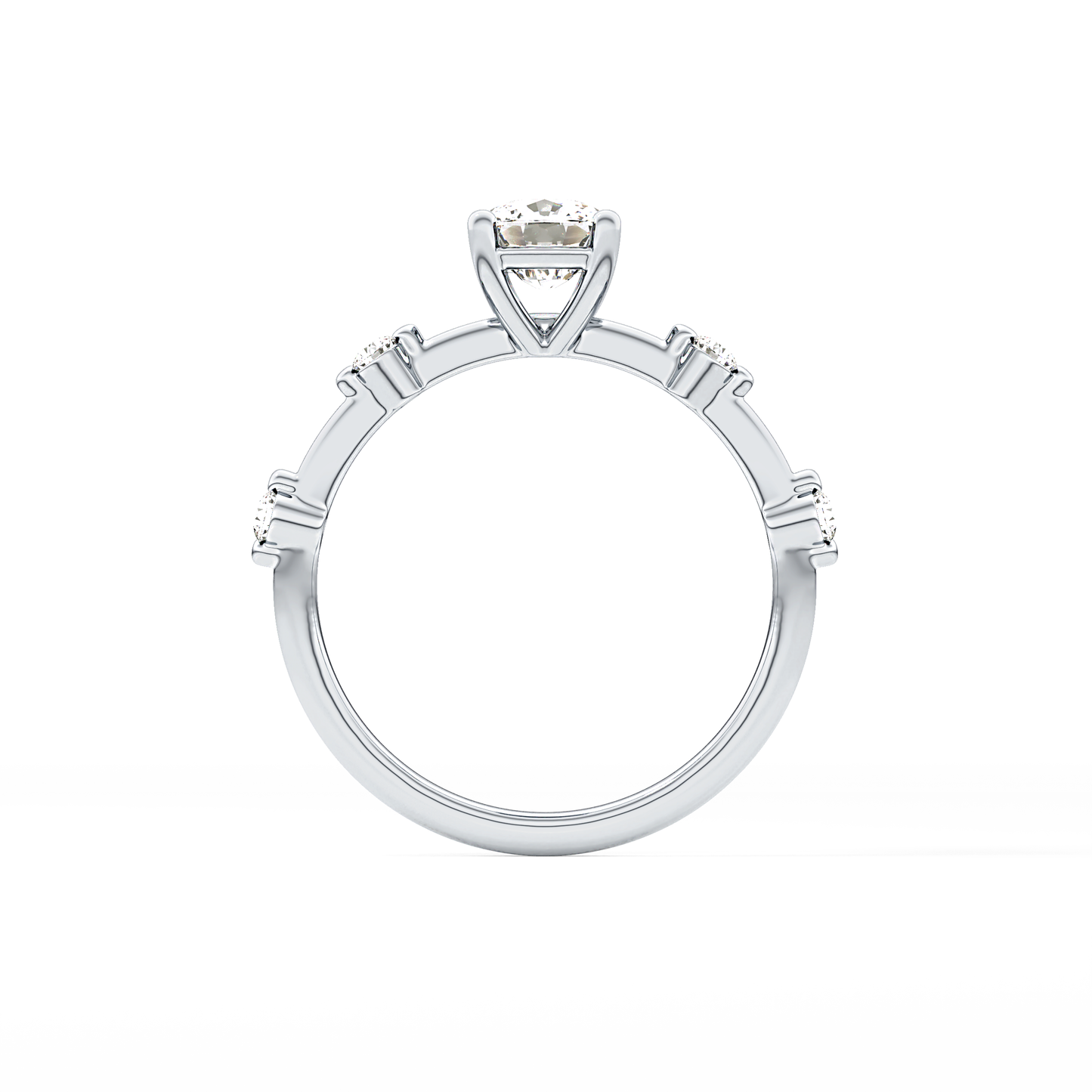 Cushion Dainty Lab Grown Diamond Engagement Ring