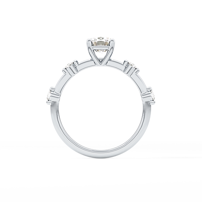 Cushion Dainty Lab Grown Diamond Engagement Ring