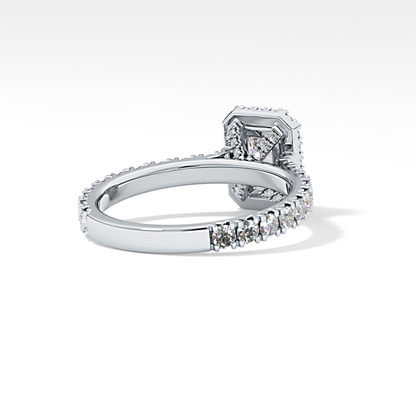 Radiant Halo & Pave Lab Grown Diamond Engagement Ring