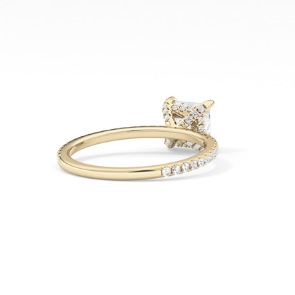Princess Hidden Halo & Pave Lab Grown Diamond Engagement Ring