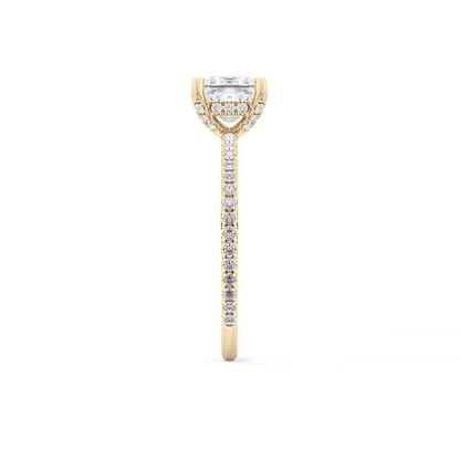 Princess Hidden Halo & Pave Lab Grown Diamond Engagement Ring