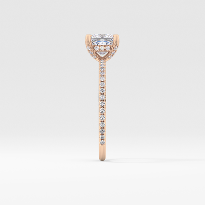Princess Hidden Halo & Pave Lab Grown Diamond Engagement Ring