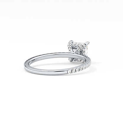 Princess Hidden Halo & Pave Lab Grown Diamond Engagement Ring