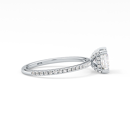 Princess Hidden Halo & Pave Lab Grown Diamond Engagement Ring