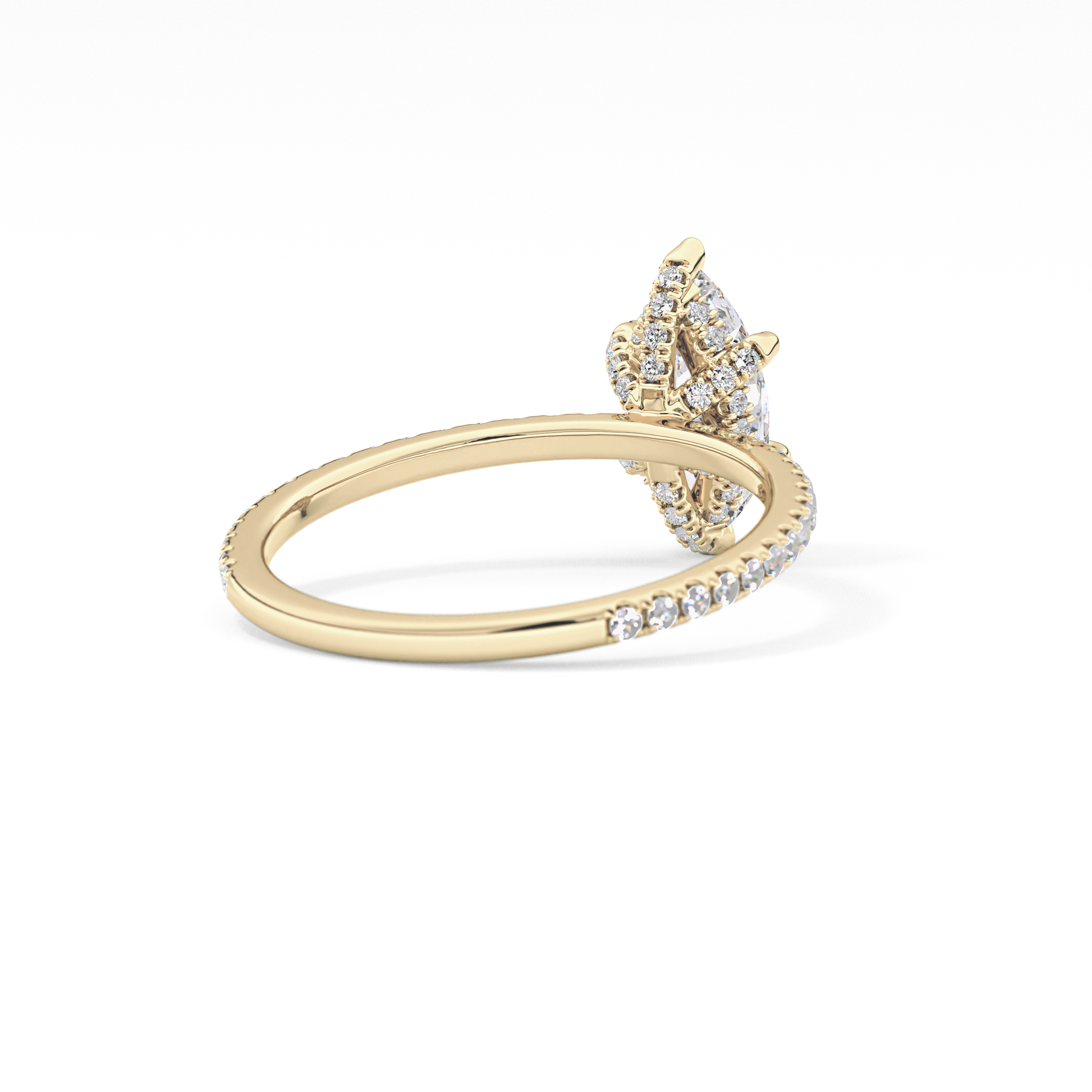 Marquise Halo & Pave Lab Grown Diamond Engagement Ring