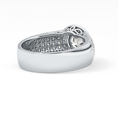 Round Halo & Triple Pave Lab Grown Diamond Engagement Ring