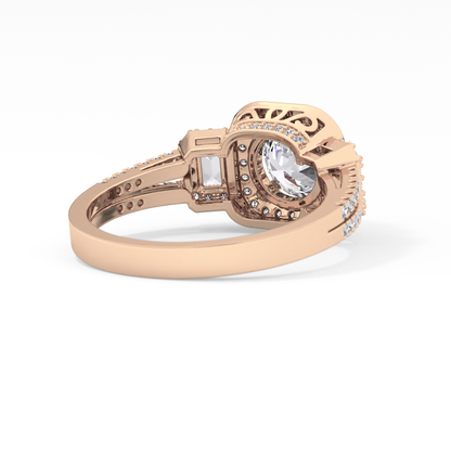 Round Cluster Lab Grown Diamond Engagement Ring