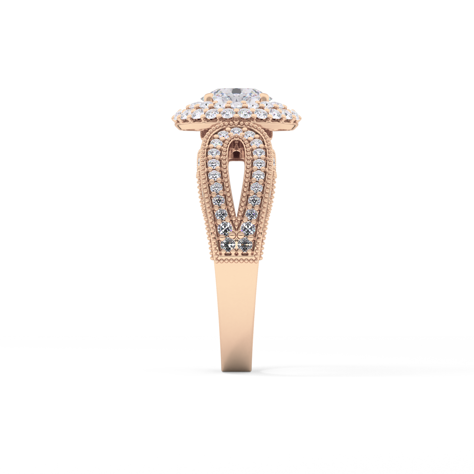 Emerald Solitaire Lab Grown Diamond Engagement Ring