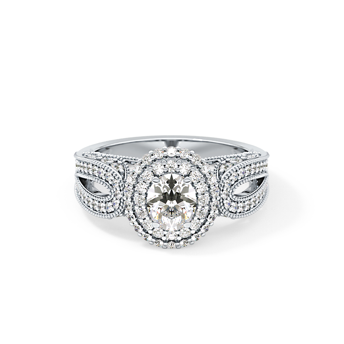 Emerald Solitaire Lab Grown Diamond Engagement Ring