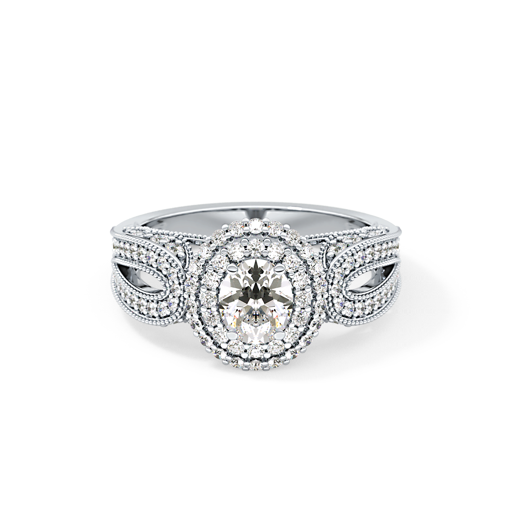 Emerald Solitaire Lab Grown Diamond Engagement Ring