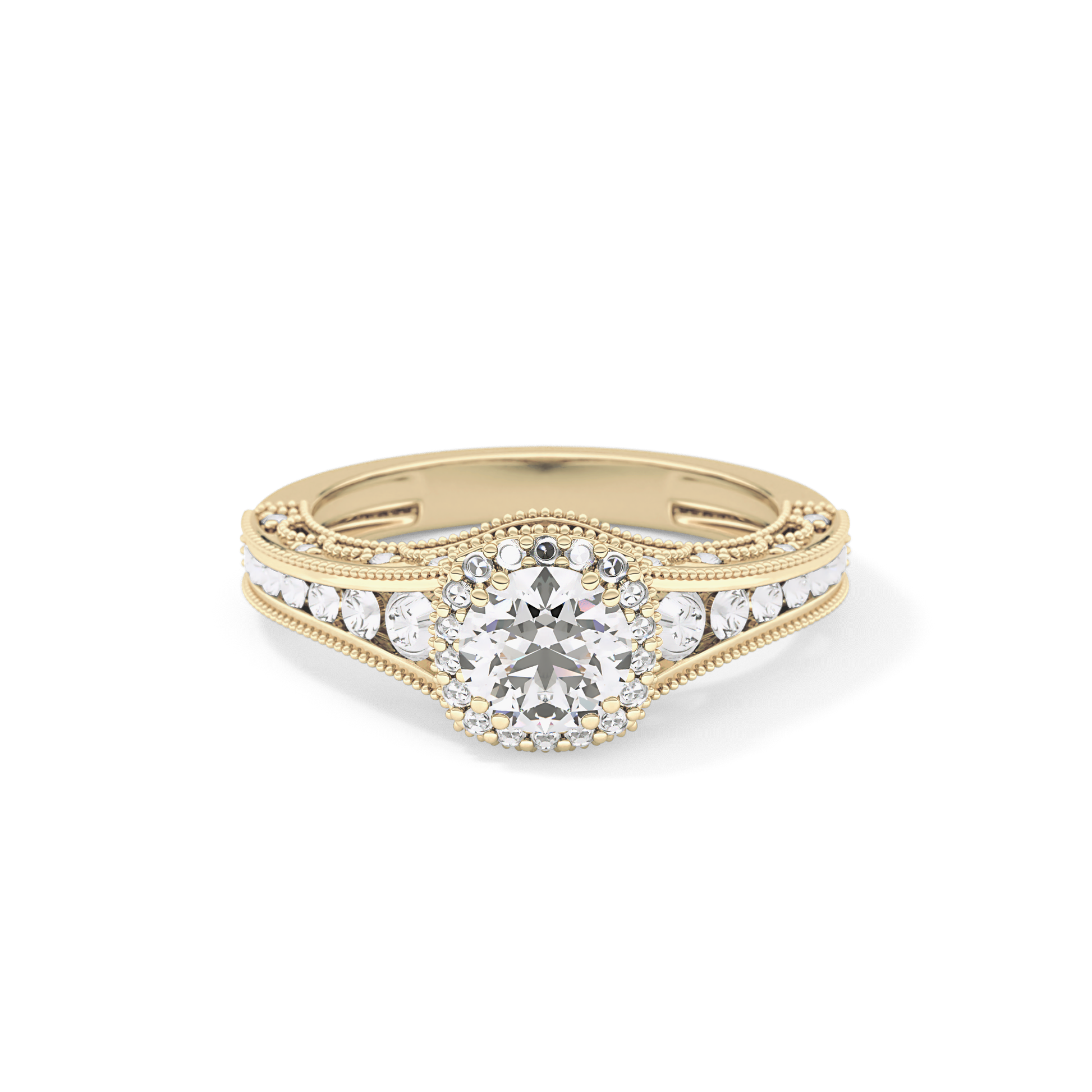 Emerald Solitaire Lab Grown Diamond Engagement Ring