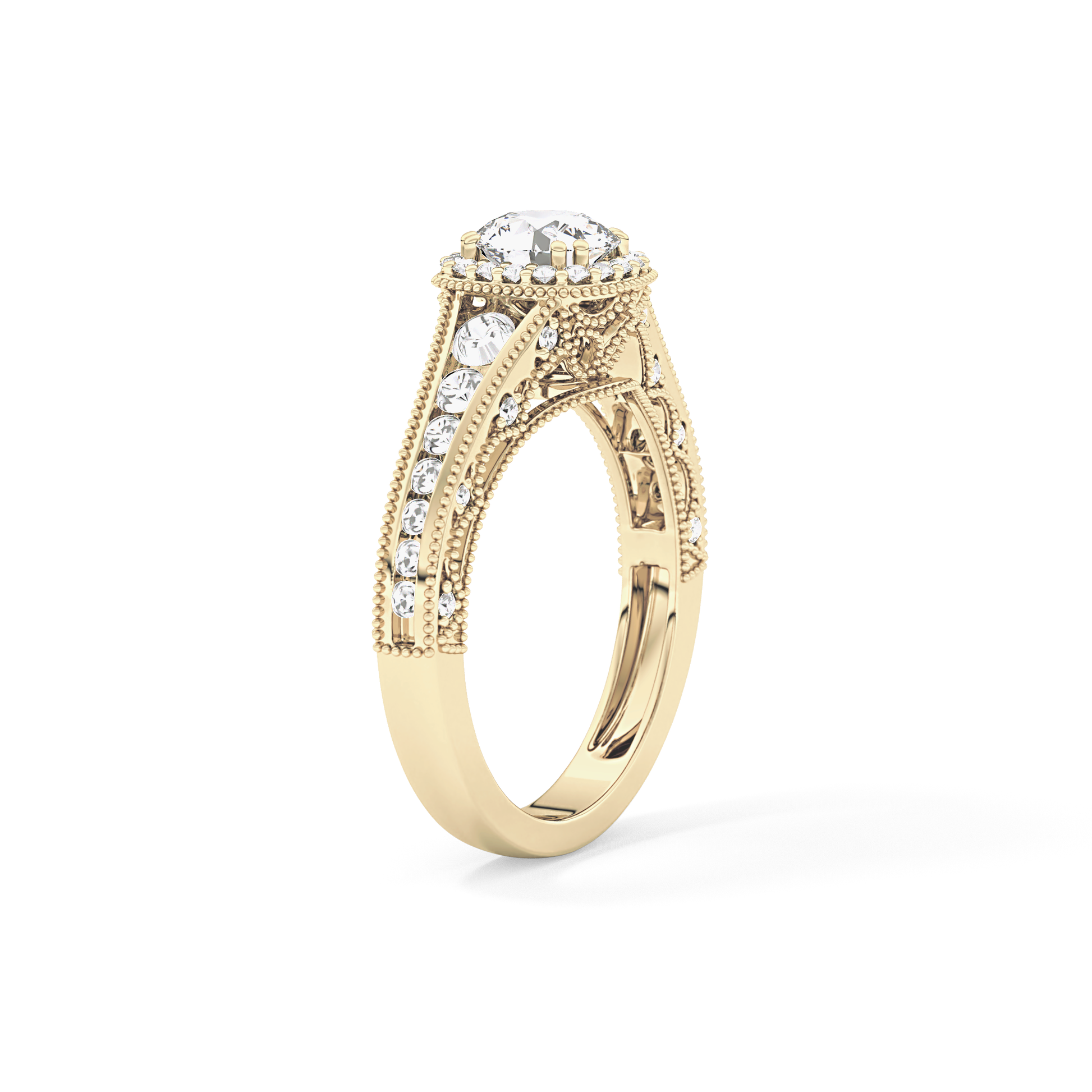 Emerald Solitaire Lab Grown Diamond Engagement Ring