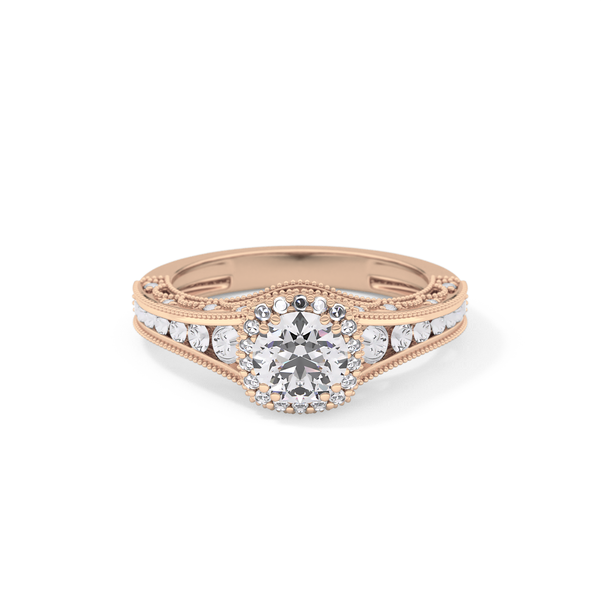 Emerald Solitaire Lab Grown Diamond Engagement Ring