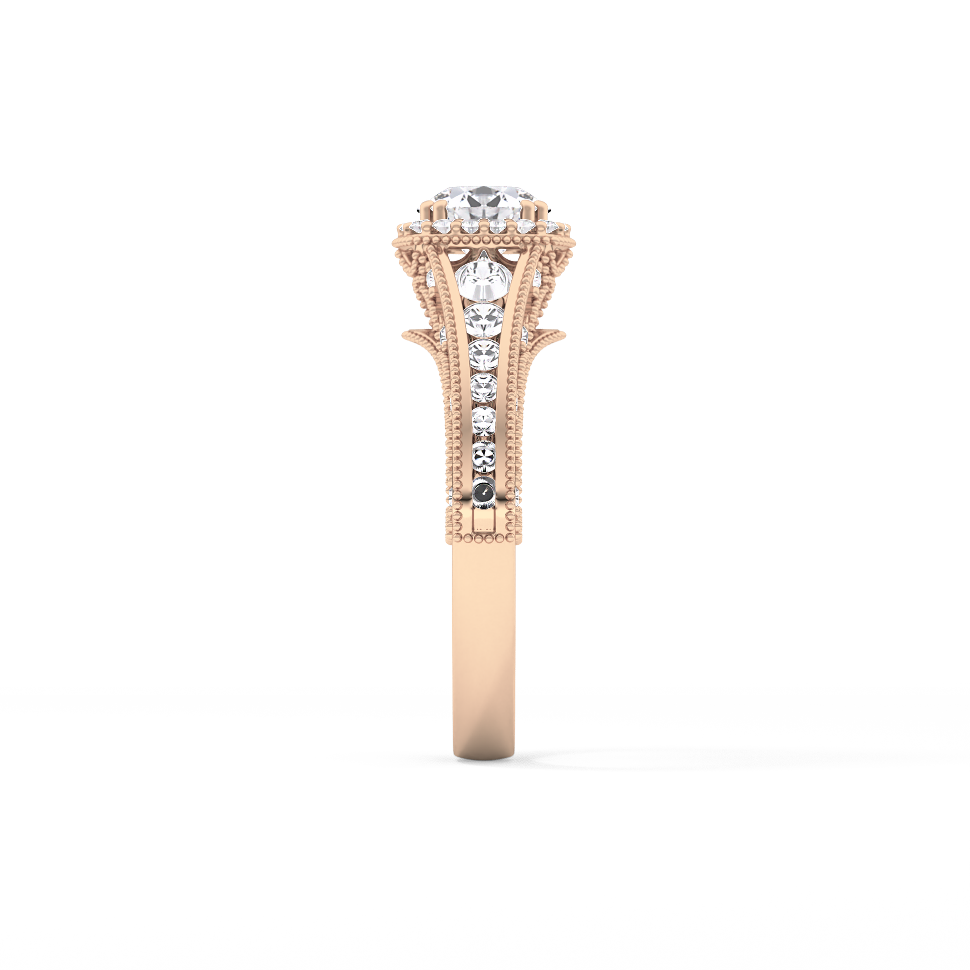 Emerald Solitaire Lab Grown Diamond Engagement Ring