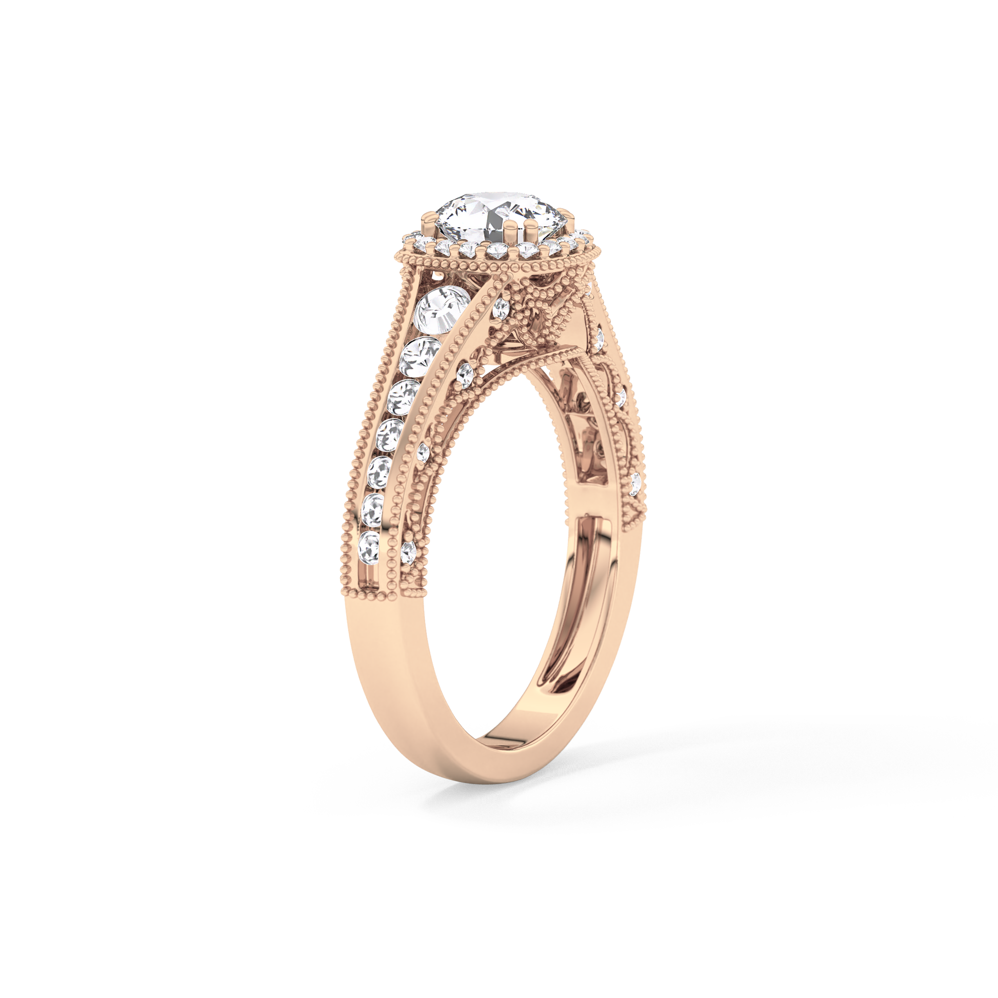 Emerald Solitaire Lab Grown Diamond Engagement Ring