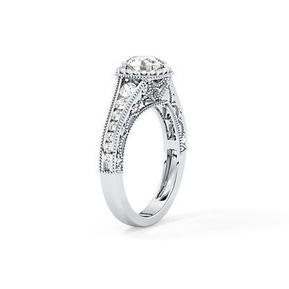 Emerald Solitaire Lab Grown Diamond Engagement Ring